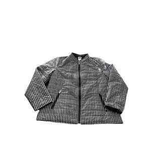 Chico's  Reversible Black White Houndstooth lightweight Puffer jacket